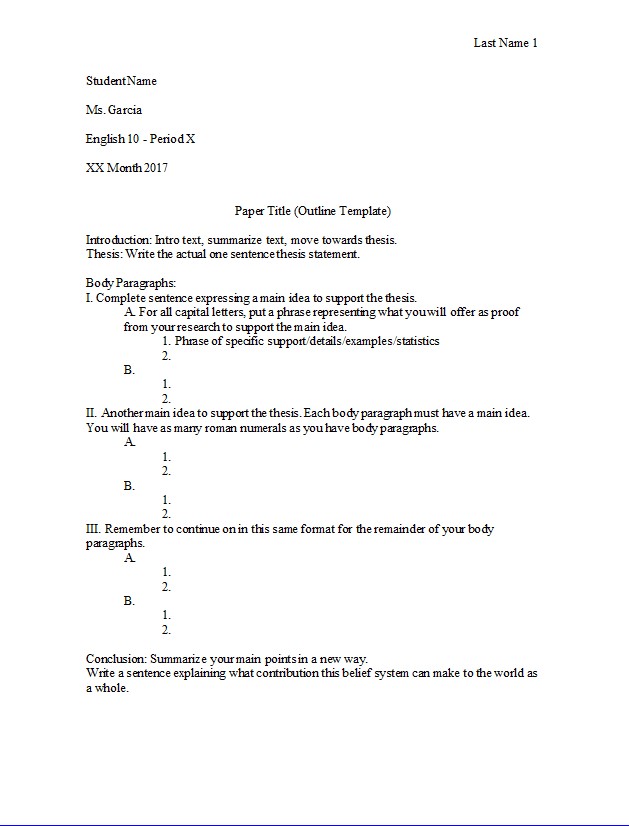 Research paper outline template – researchpaper.PRO