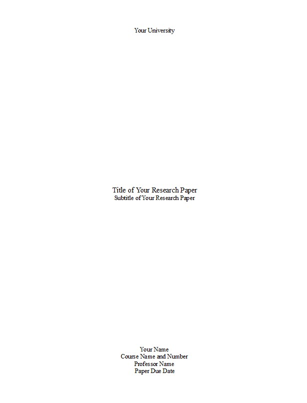 title page in research paper example