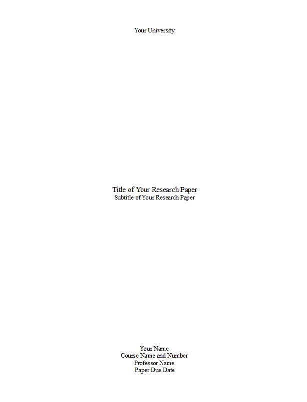 Tagged Research Paper Cover Page title Page